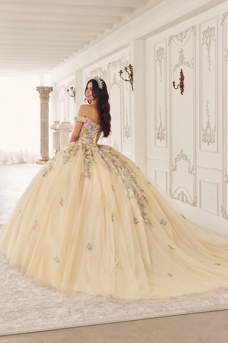Multi Colored Floral Ball Gown (15724)