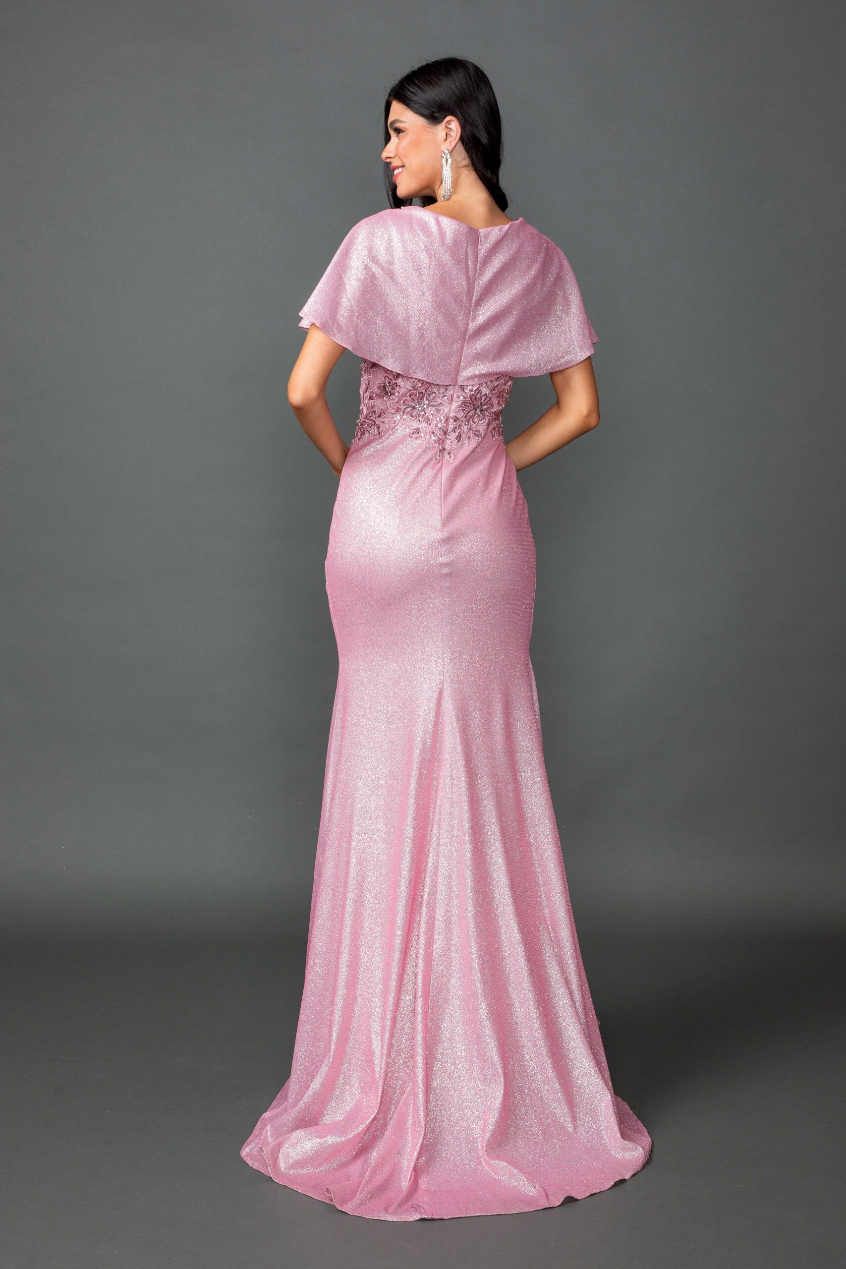 Sweetheart Neck Prom Dress with Embellished Bodice and Draped Skirt with High Slit (4568)