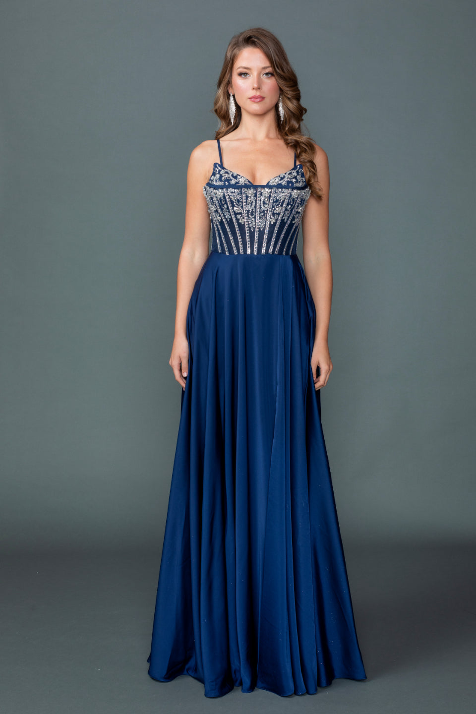 Sweetheart Neckline Illusion Corset Bodice Prom Dress with Flowing A Line Skirt and High Slit (4589)