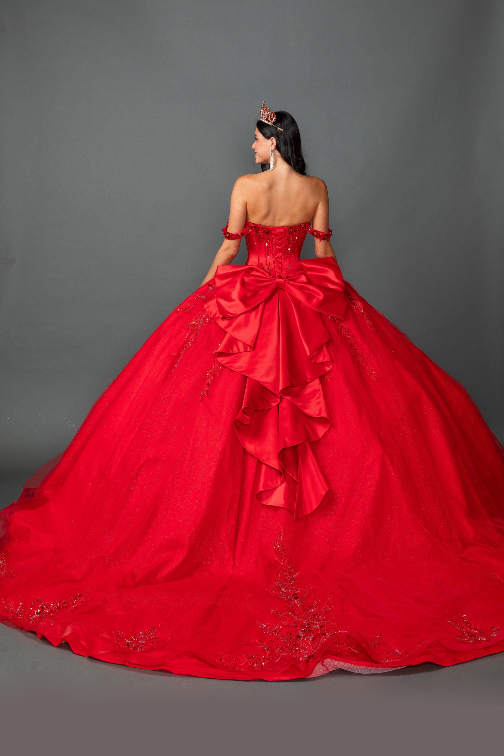 Embellished Off Shoulder Sweetheart Ball Gown Quinceanera Dress (5168)