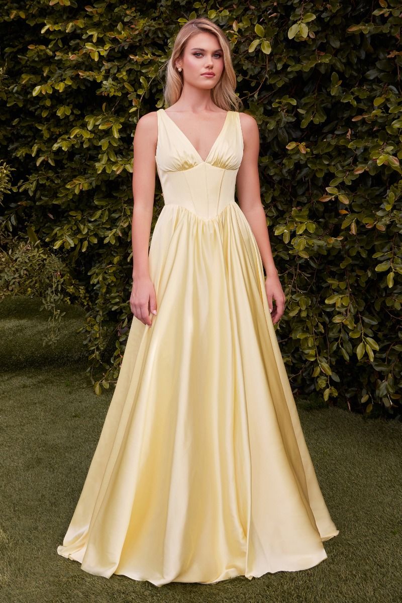 A-Line Soft Satin Dress (7447)