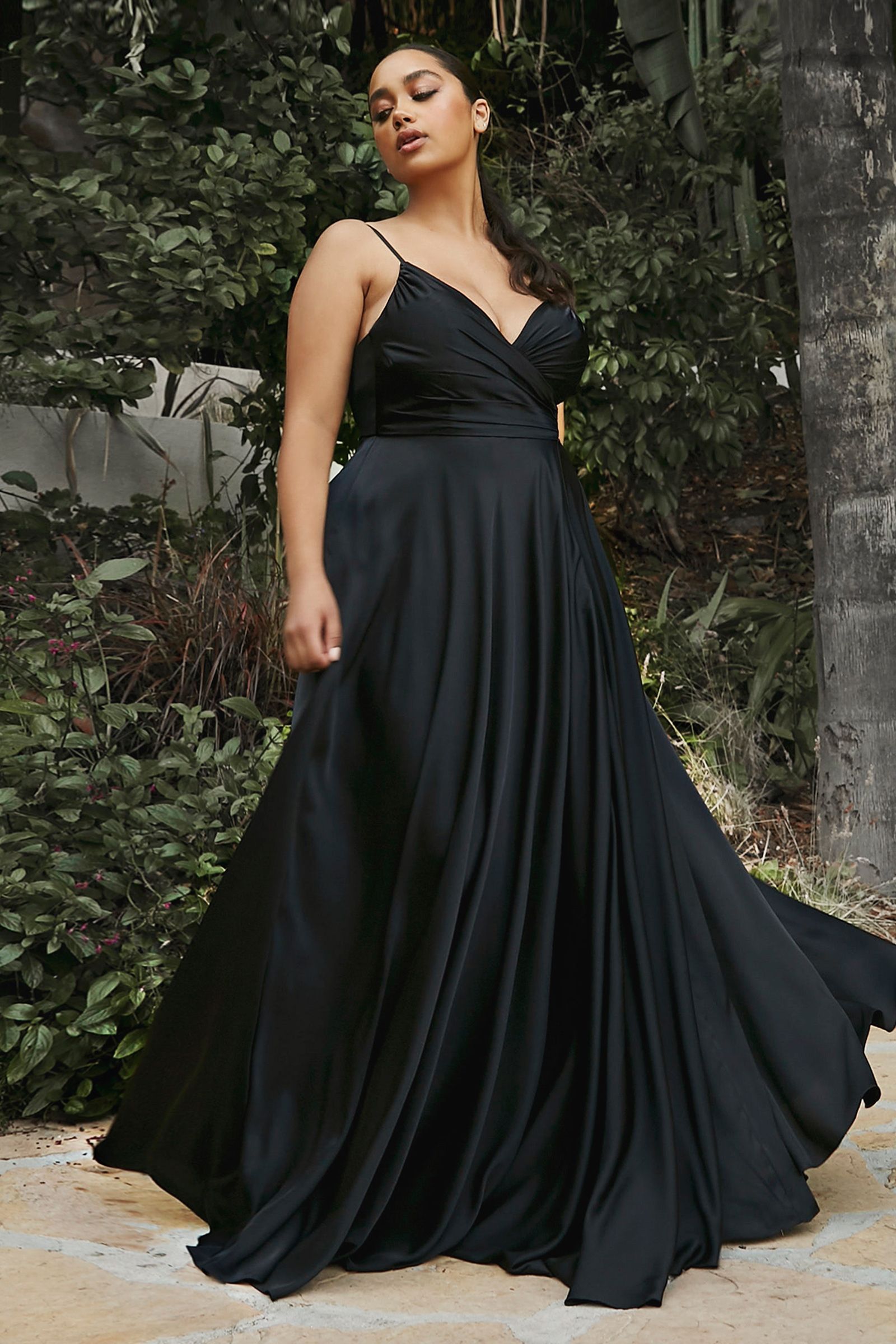 Soft Satin A-Line Sweetheart Neckline With Slit (7485)