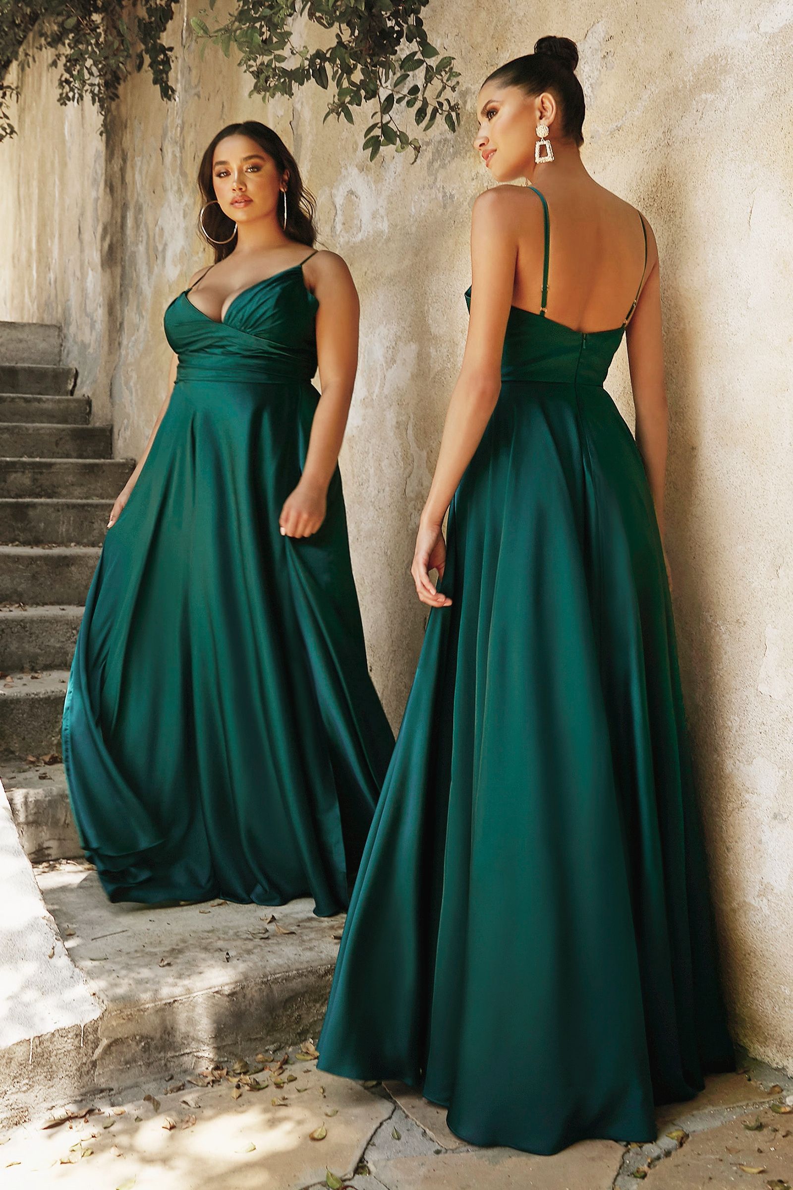 Soft Satin A-Line Sweetheart Neckline With Slit (7485)