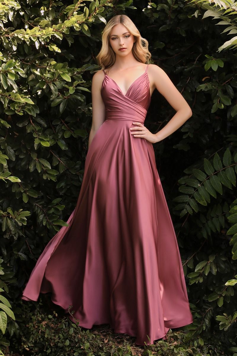 Soft Satin A-Line Sweetheart Neckline With Slit (7485)