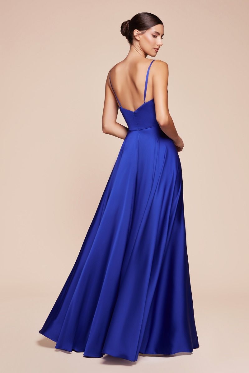 Soft Satin A-Line Sweetheart Neckline With Slit (7485)