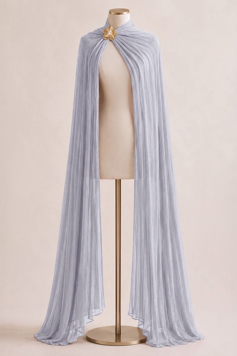 Luminescent Chiffon Scarf & Floral Accessory (AA003)