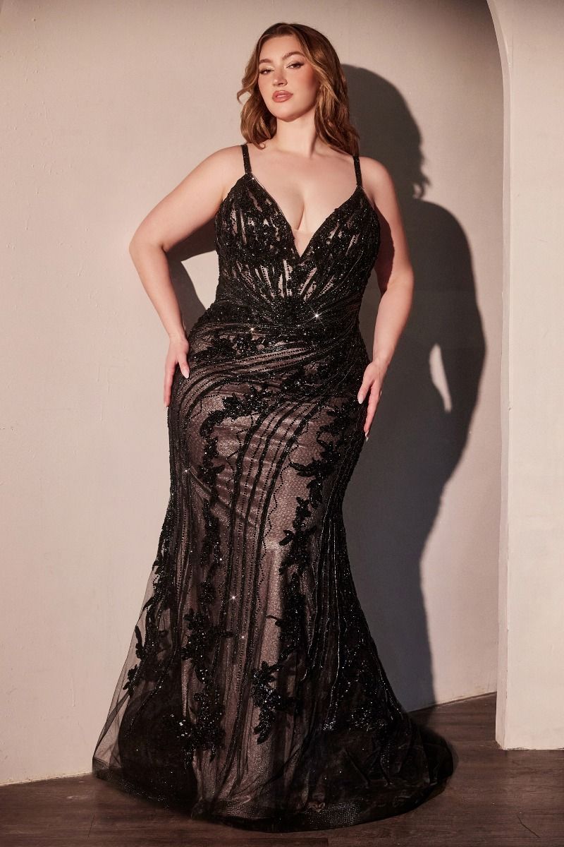Curve Fitted Embellished Lace Gown (CC0389C)