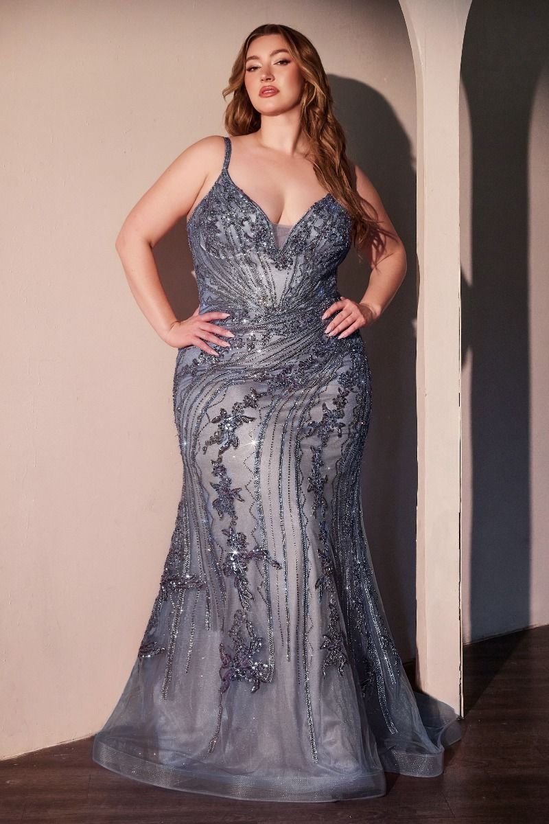 Curve Fitted Embellished Lace Gown (CC0389C)