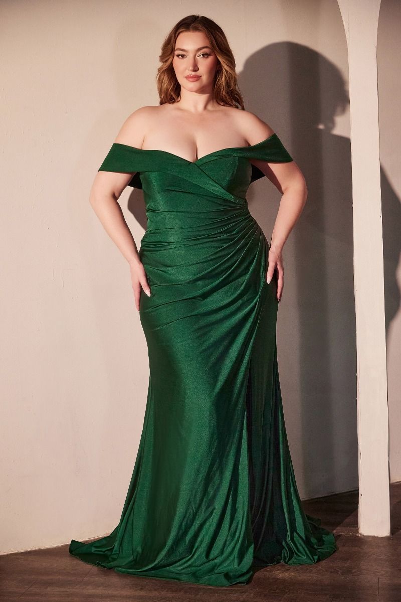 Stretch Spandex Off The Shoulder Curve Dress (CD790C)