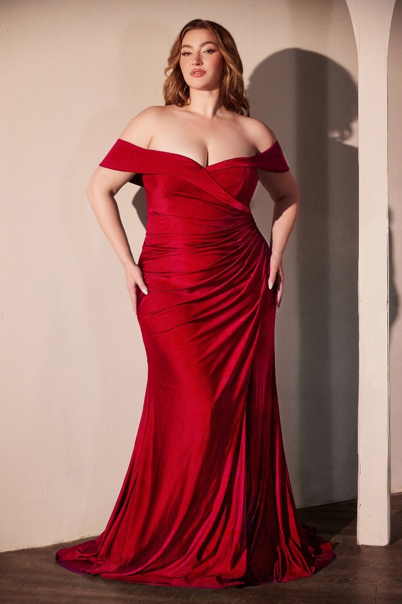 Stretch Spandex Off The Shoulder Curve Dress (CD790C)