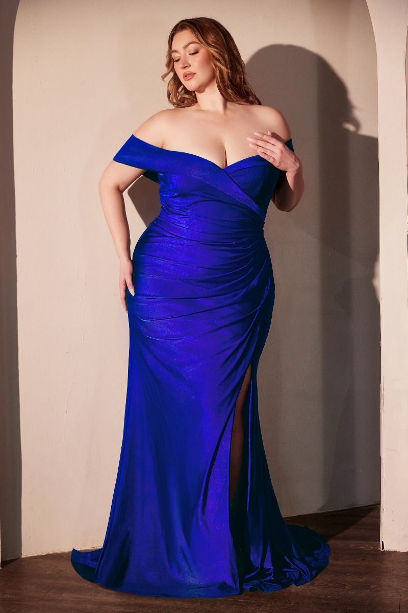 Stretch Spandex Off The Shoulder Curve Dress (CD790C)