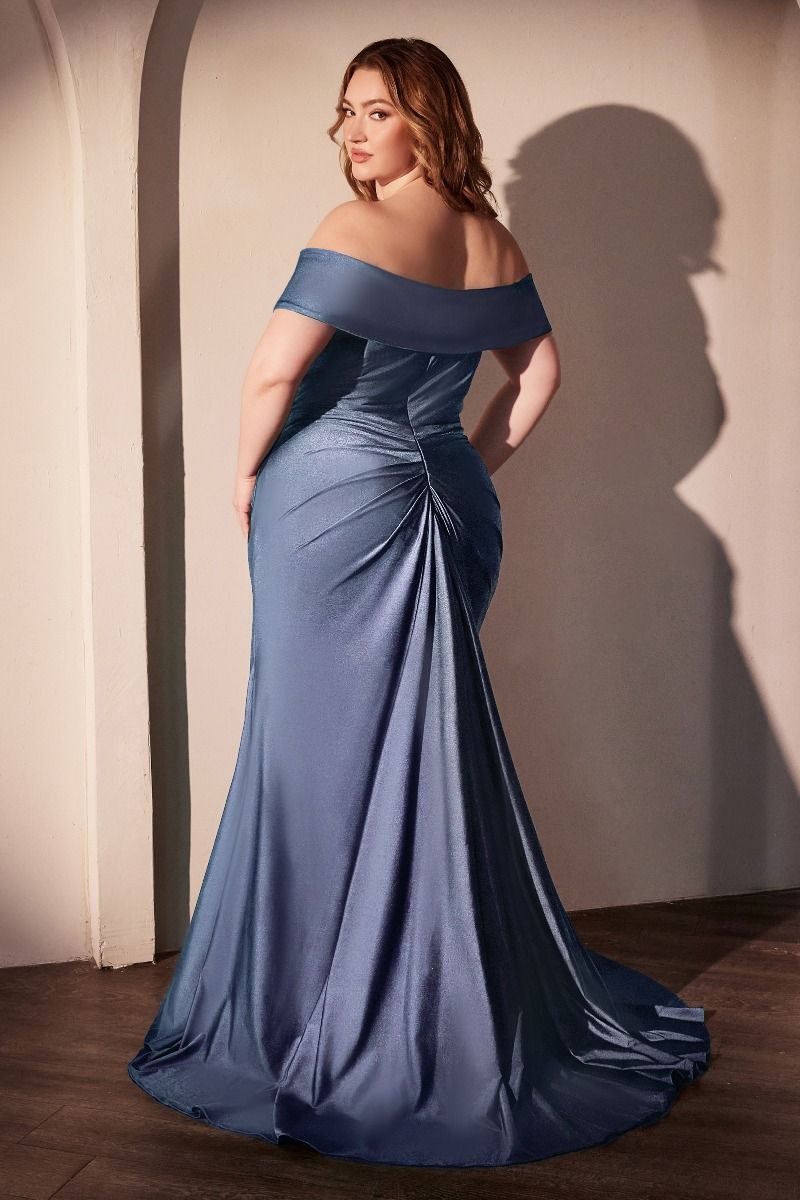 Stretch Spandex Off The Shoulder Curve Dress (CD790C)