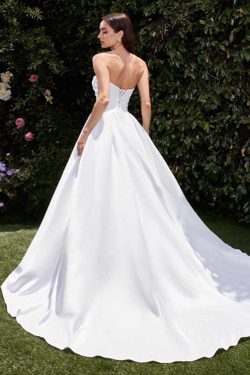 Strapless Satin Bridal Ball Gown (CDS512W)