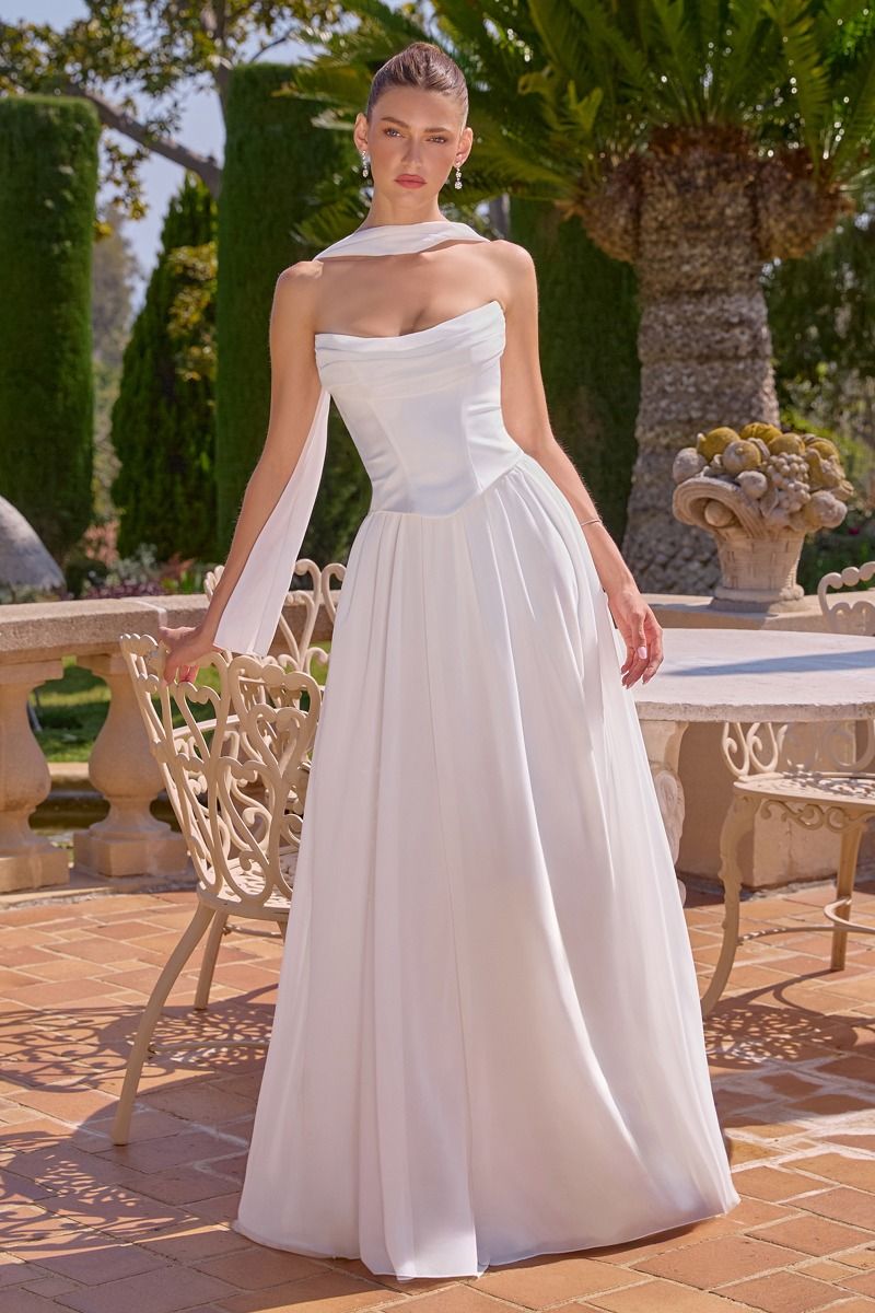 Ethereal Soft Chiffon Wedding A-Line Gown (T741W)