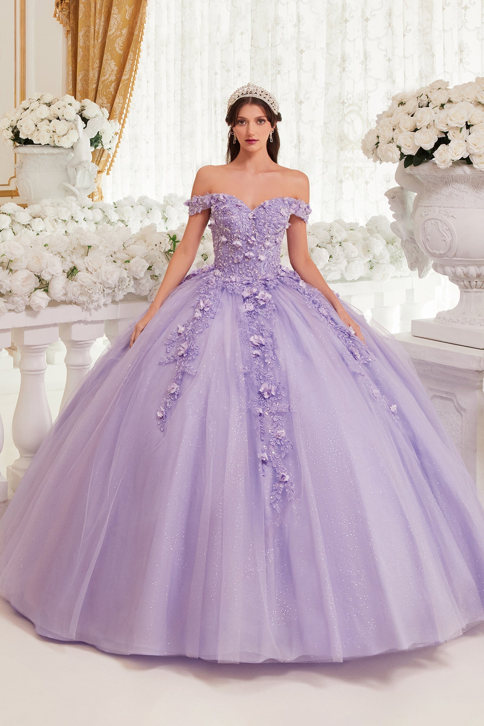 Off The Shoulder Quinceanera Ball Gown (15717)