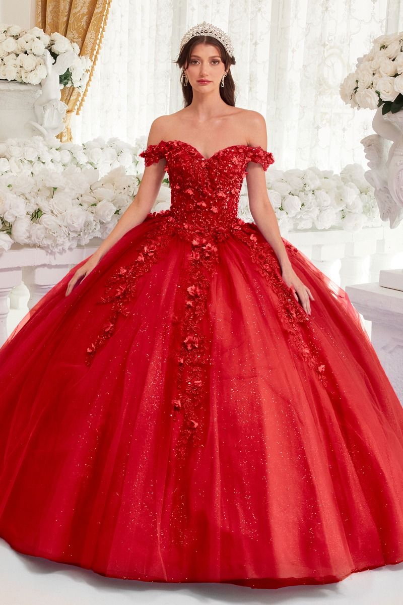 Off The Shoulder Quinceanera Ball Gown (15717)