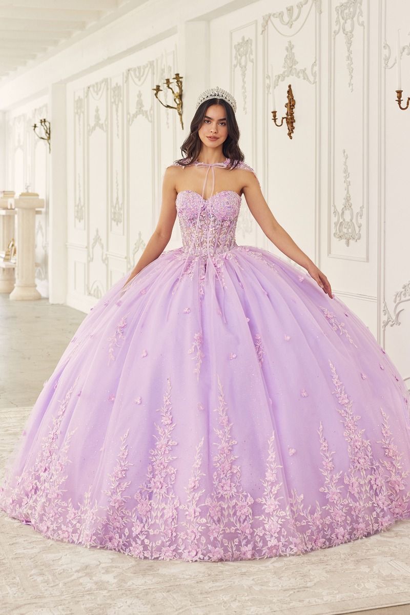 Strapless Quinceanera Ball Gown With (15723)