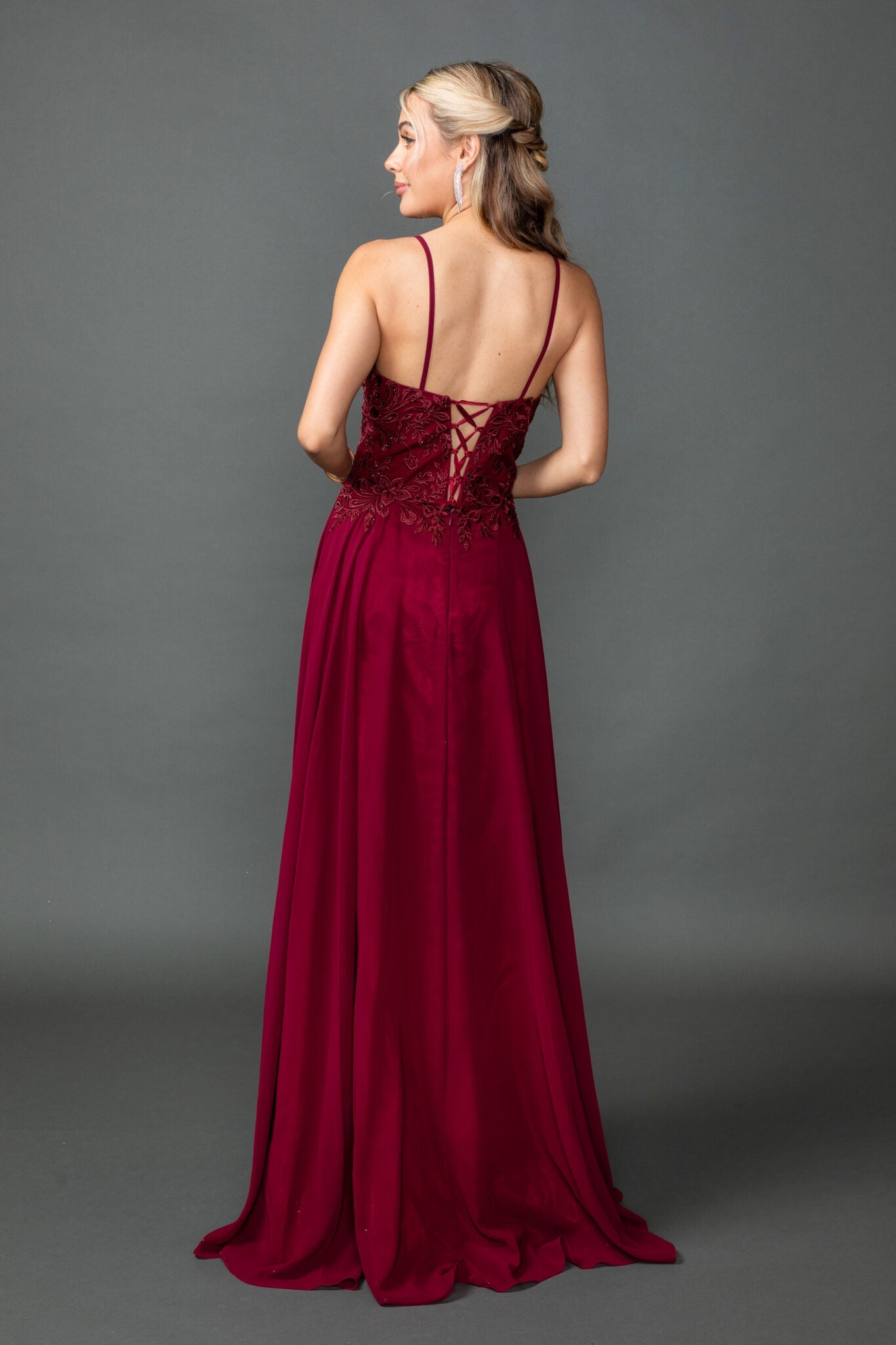 Sweetheart Chiffon A-Line Gown with Embroidered Bodice and Matching Bolero Jacket (4542)