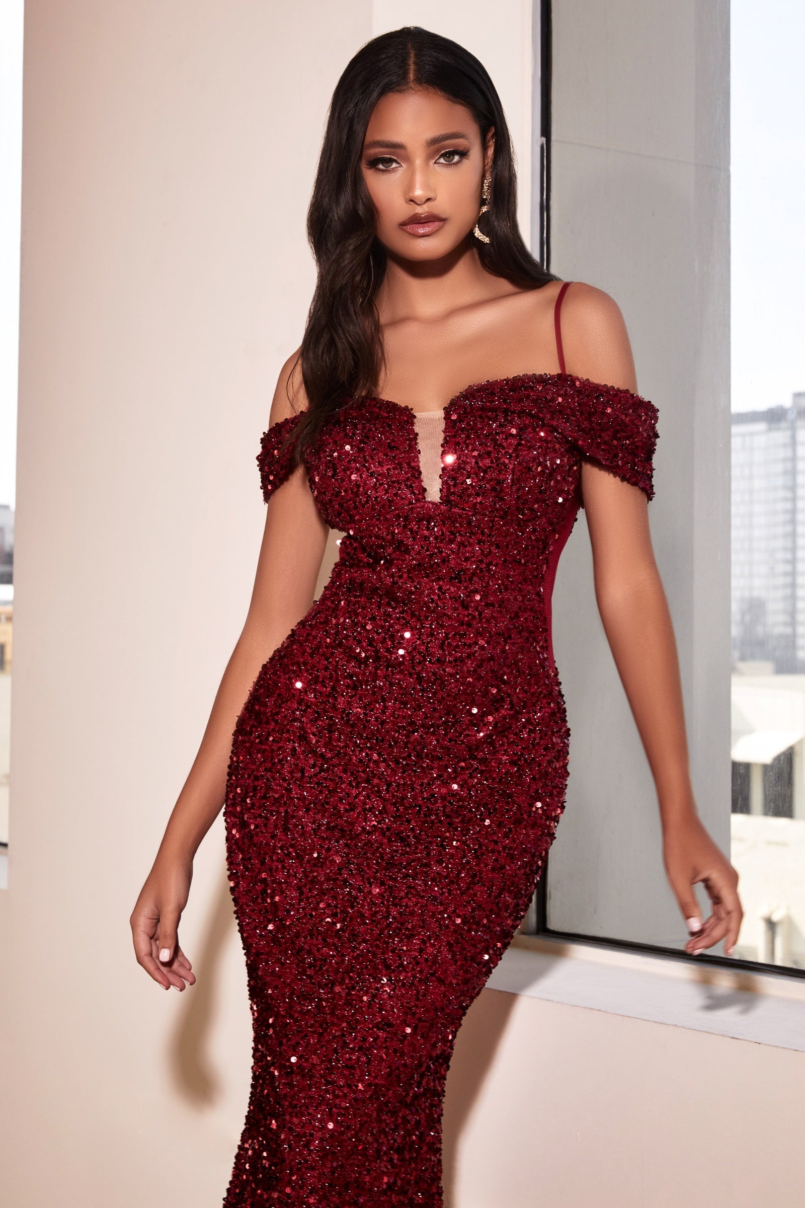 Sequin Mermaid Gown (CD975)