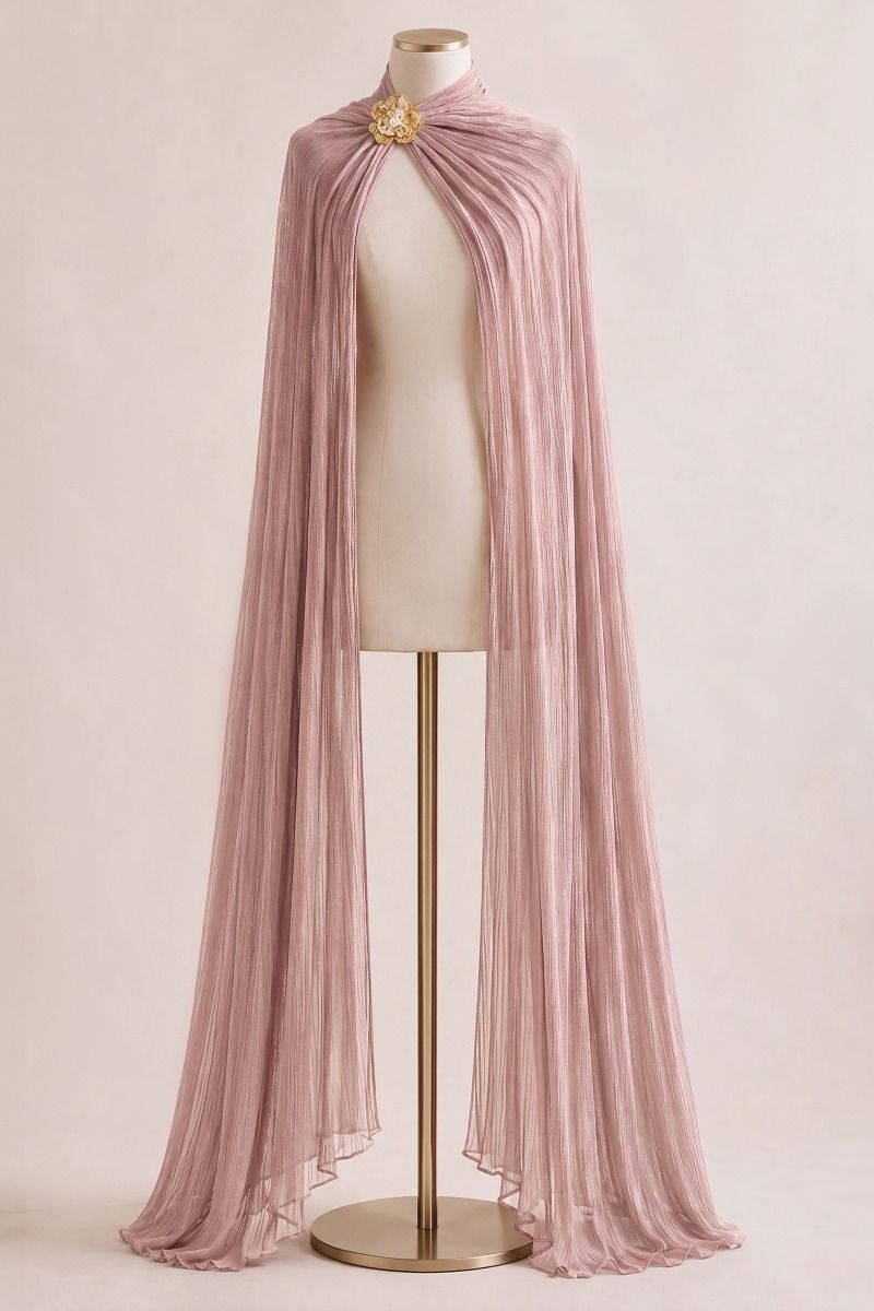 Luminescent Chiffon Scarf & Floral Accessory (AA003)
