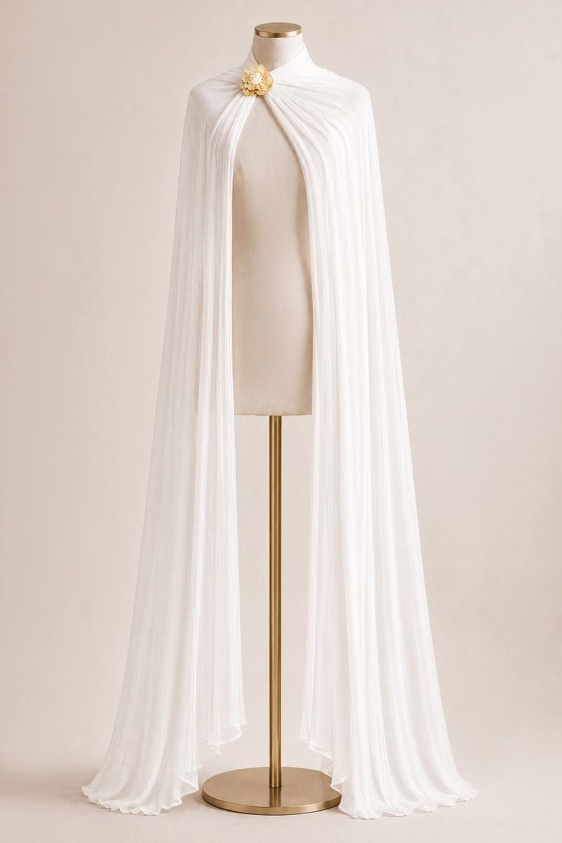 Luminescent Chiffon Scarf & Floral Accessory (AA003)