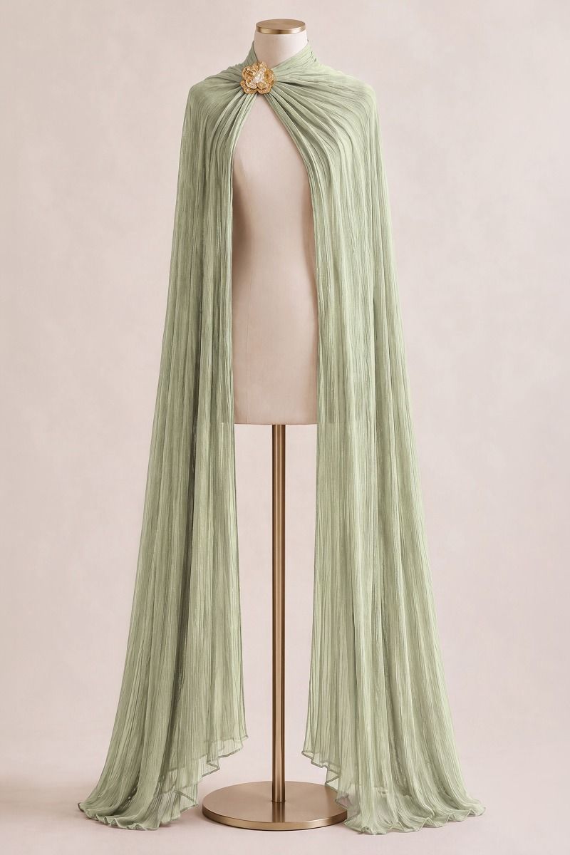 Luminescent Chiffon Scarf & Floral Accessory (AA003)