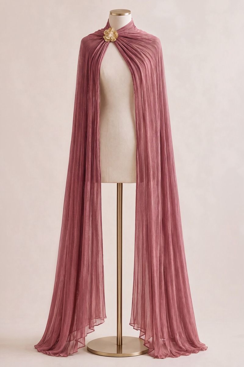 Luminescent Chiffon Scarf & Floral Accessory (AA003)