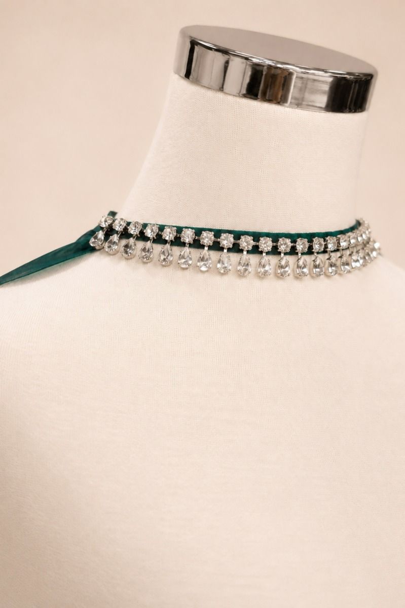 Jeweled Collar Chiffon Scarf (AA006)