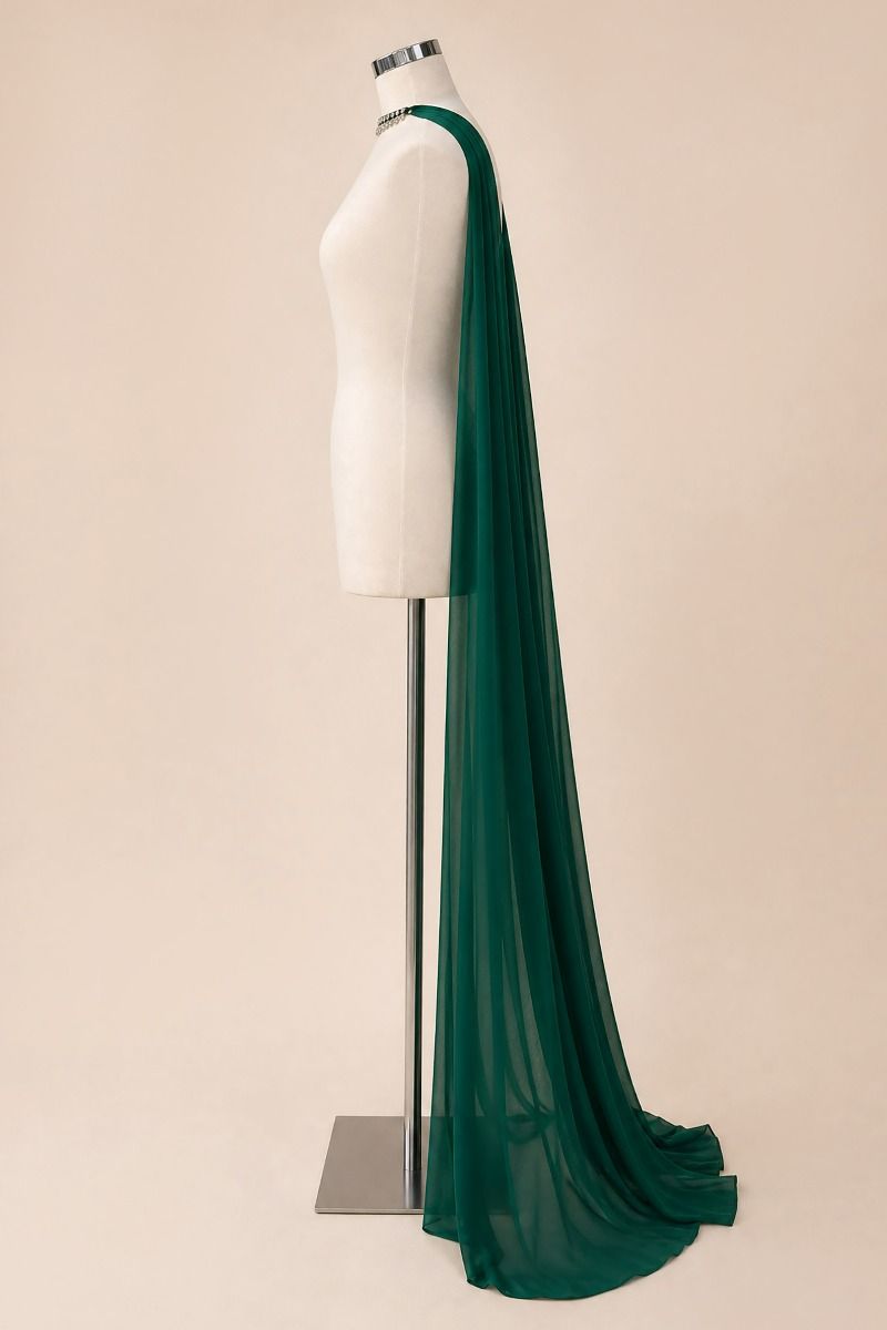 Jeweled Collar Chiffon Scarf (AA006)