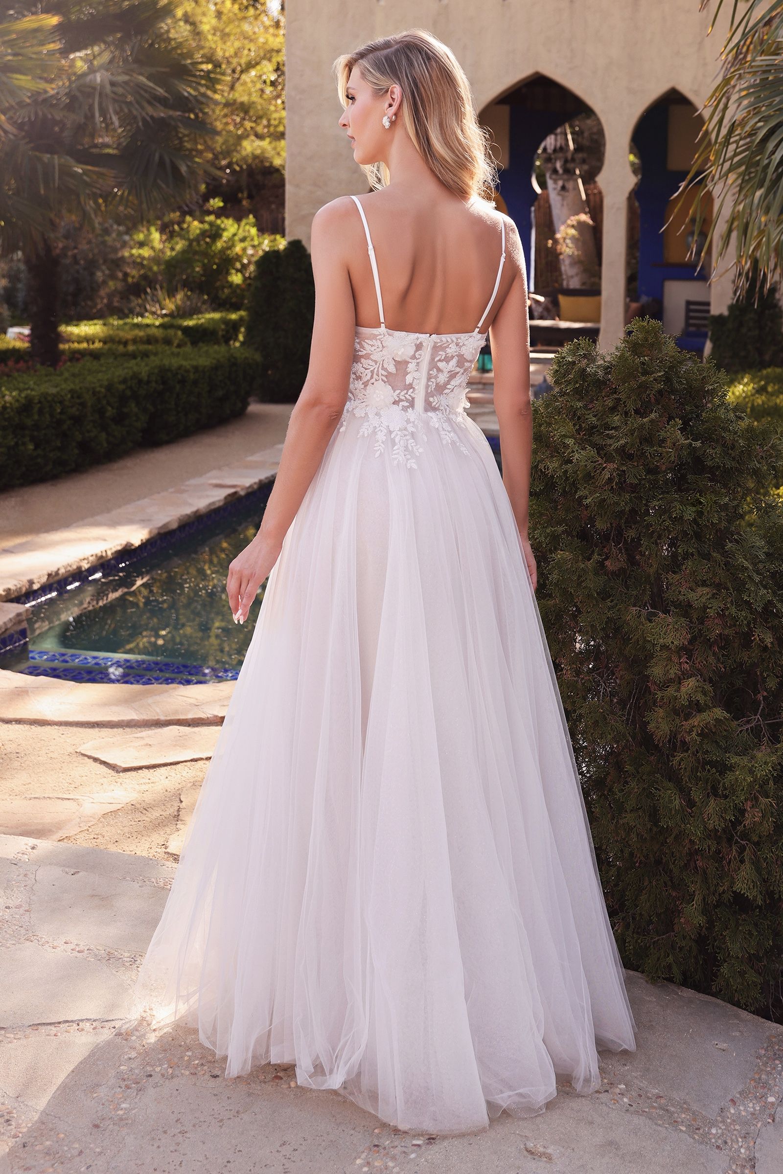 Layered A-Line Tulle Bridal Gown (CB072W)