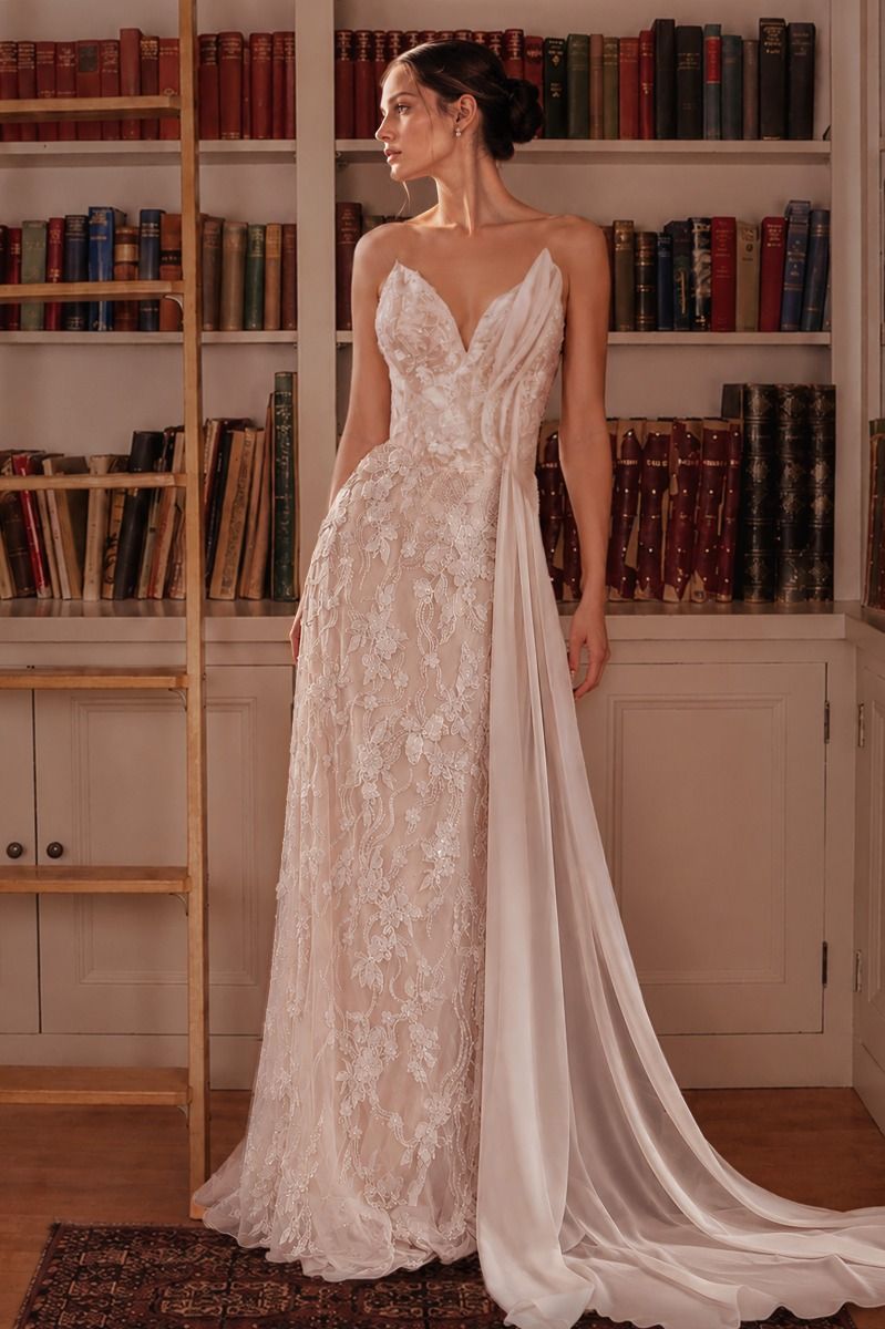 Floral Lace Bridal Gown (CB168W)