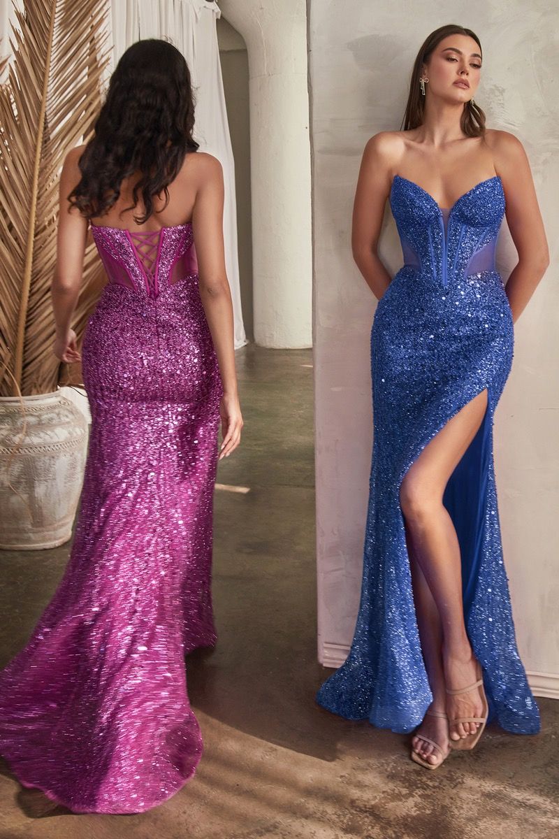 Embellished Strapless Gown (CD0227)