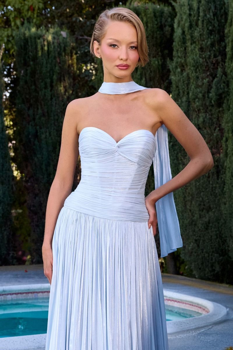 Opulent Strapless Sweetheart Chiffon A-Line Gown (CD414)