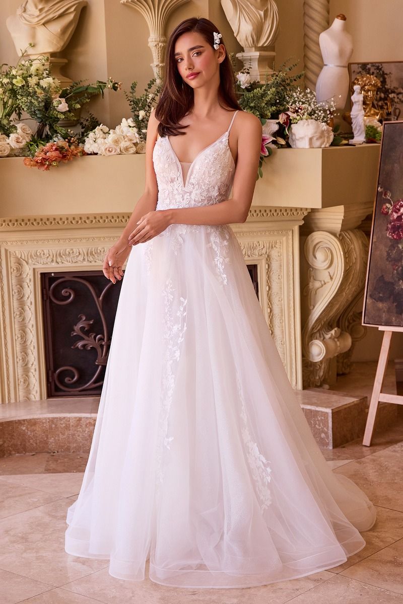 Layered Tulle A-Line Wedding Dress (CD792W)