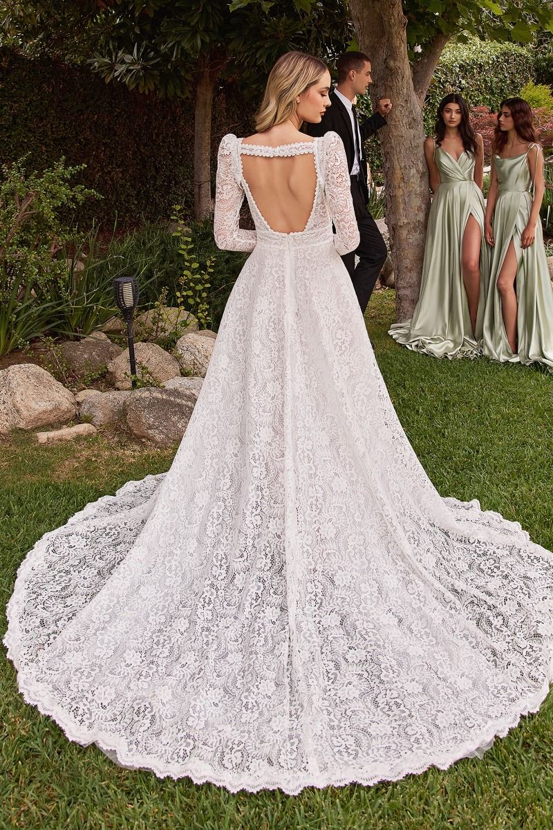 Lace A-Line Dress & Removable Jacket (CD862W)