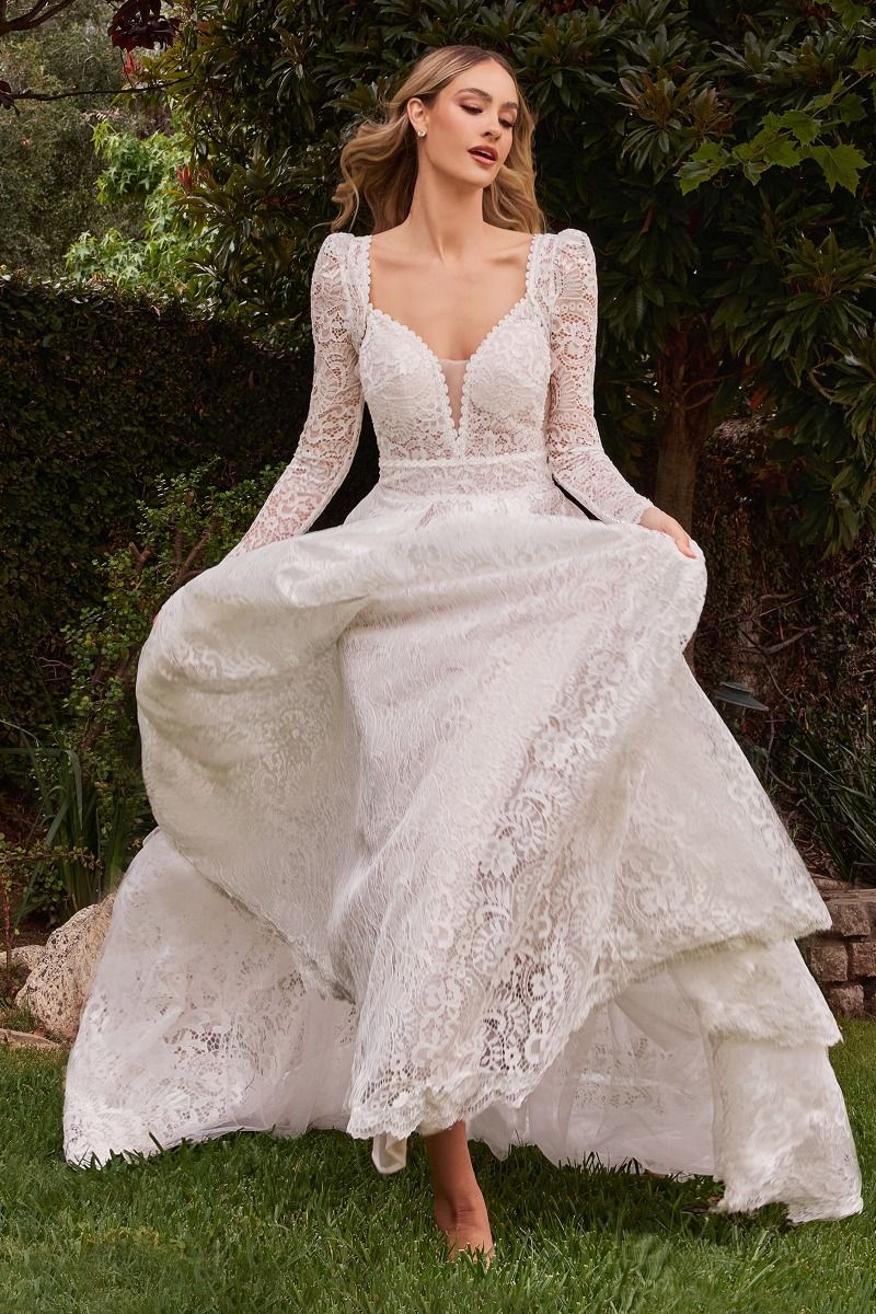 Lace A-Line Dress & Removable Jacket (CD862W)